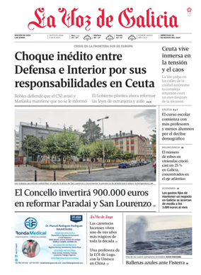 Cover of La Voz de Galicia (Lugo)