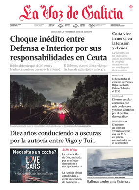 Cover of La Voz de Galicia (Vigo)