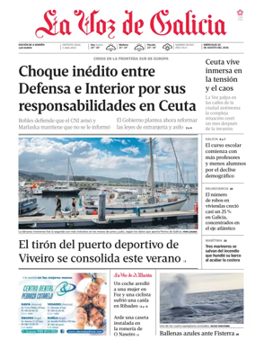 Cover of La Voz de Galicia (Viveiro)
