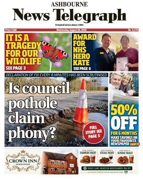 Cover of Ashbourne News Telegraph