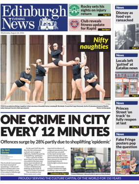 Cover of Edinburgh Evening News