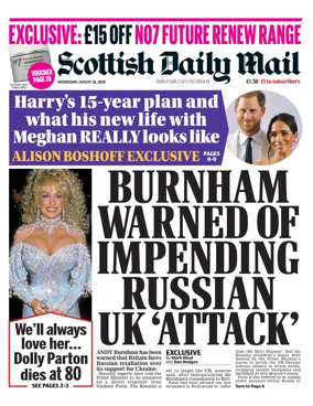 Cover of Scottish Daily Mail