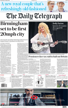 Cover of The Daily Telegraph
