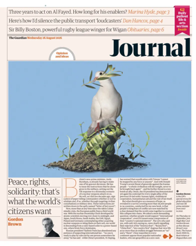 Cover of The Guardian e-paper Journal