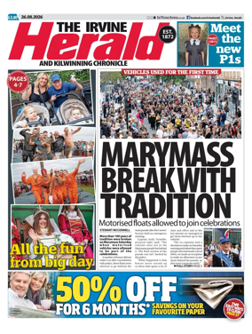 Cover of The Irvine Herald and Kilwinning Chronicle