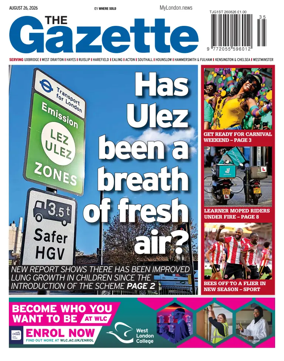 Cover of Uxbridge Gazette