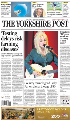 Cover of Yorkshire Post