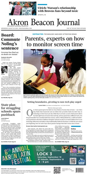 Cover of Akron Beacon Journal