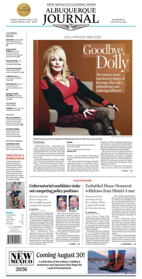 Cover of Albuquerque Journal