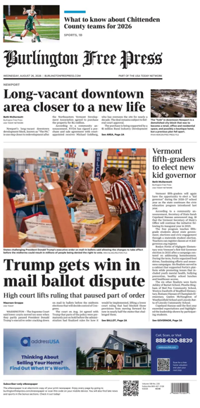 Cover of Burlington Free Press