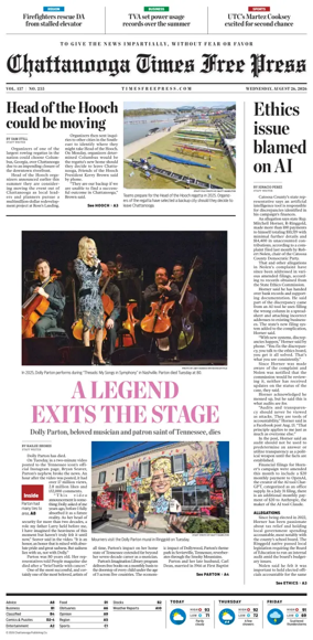 Cover of Chattanooga Times Free Press