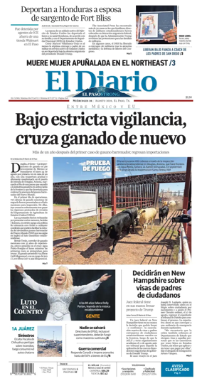 Cover of El Diario de El Paso