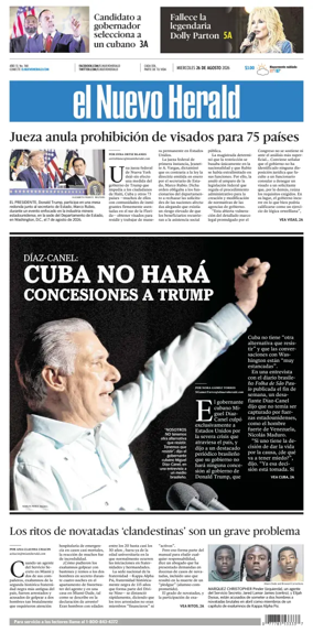 Cover of El Nuevo Herald