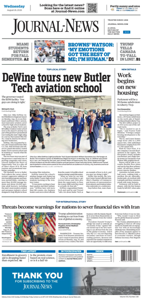 Cover of Hamilton Journal News