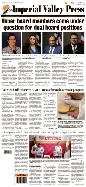 Cover of Imperial Valley Press