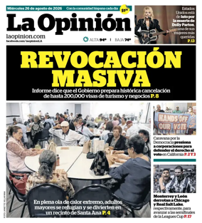 Cover of La Opinion