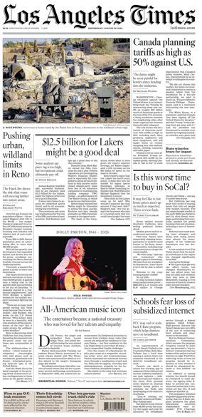 Cover of Los Angeles Times