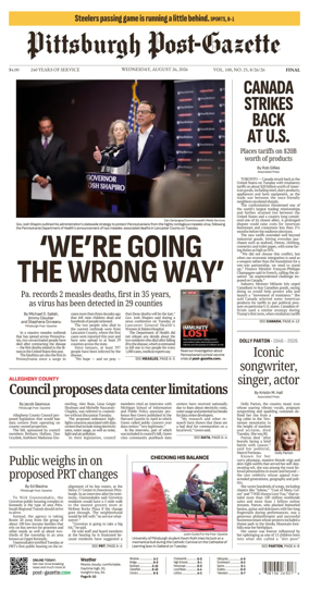 Cover of Pittsburgh Post-Gazette