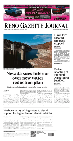 Cover of Reno Gazette Journal