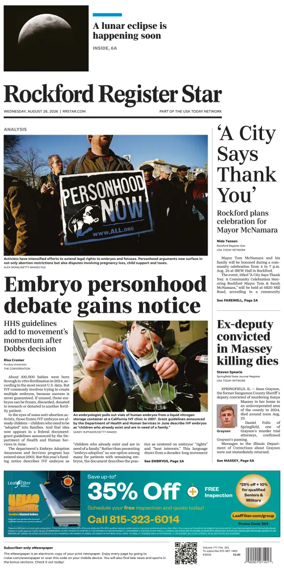 Cover of Rockford Register Star