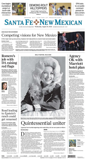 Cover of Santa Fe New Mexican