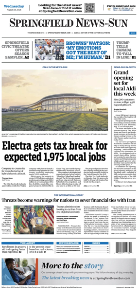 Cover of Springfield News-Sun