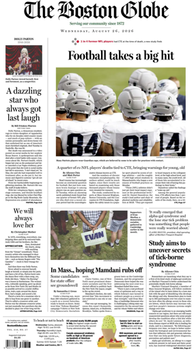 Cover of The Boston Globe
