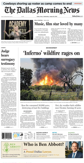 Cover of The Dallas Morning News