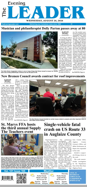 Cover of The Evening Leader