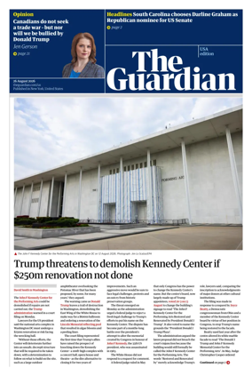 Cover of The Guardian (USA)