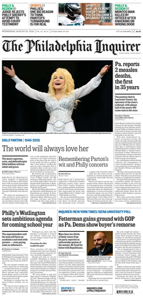 Cover of The Philadelphia Inquirer (South Jersey edition)