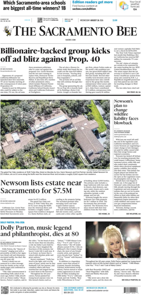 Cover of The Sacramento Bee