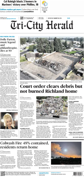 Cover of Tri-City Herald