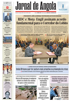 Cover of Jornal de Angola