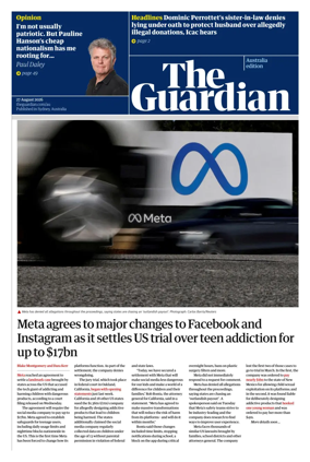 Cover of The Guardian Australia