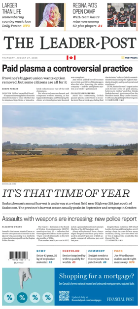 Cover of Regina Leader-Post