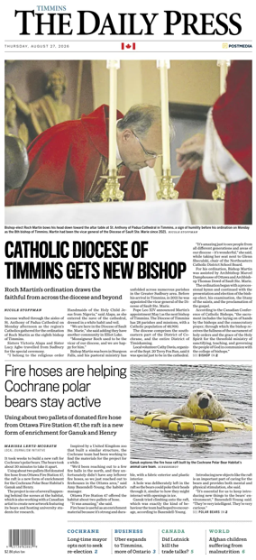 Cover of The Daily Press (Timmins)