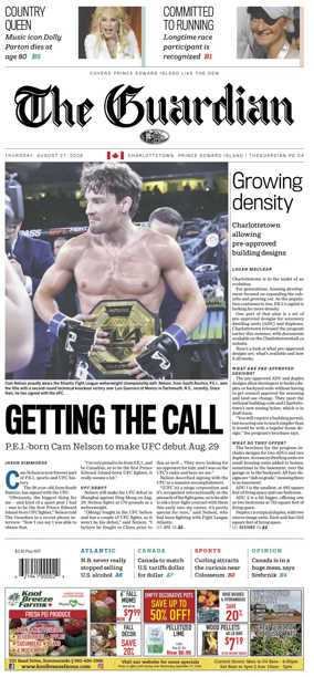Cover of The Guardian (Charlottetown)