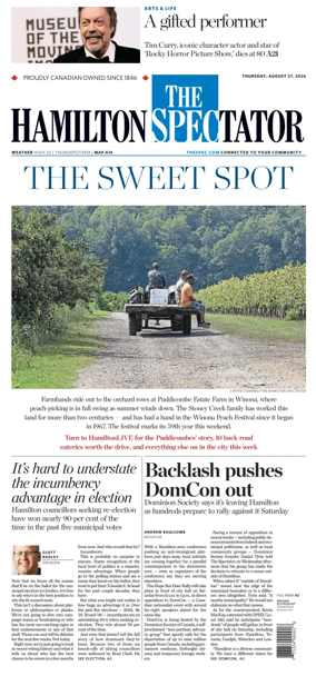 Cover of The Hamilton Spectator