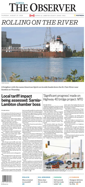 Cover of The Observer (Sarnia)