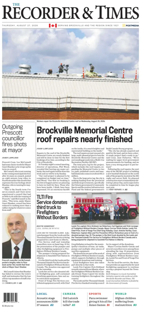 Cover of The Recorder & Times (Brockville)