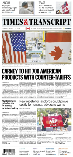 Cover of Times & Transcript
