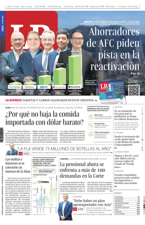 Cover of La Republica (Colombia)