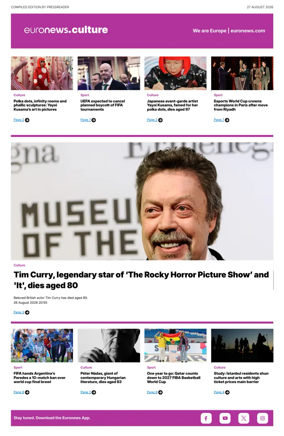 Cover of Euronews Culture and Sport Compiled Edition