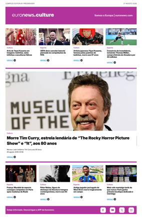 Cover of Euronews Culture and Sport (Portuguese)