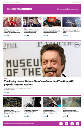 Cover of Euronews Culture and Sport (Turkish) Compiled Edition