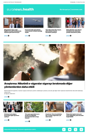 Cover of Euronews Health (Turkish) Compiled Edition