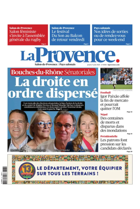 Cover of La Provence Salon-de-Provence / Pays salonais