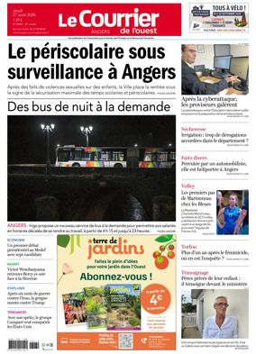 Cover of Le Courrier de l’Ouest (Angers)