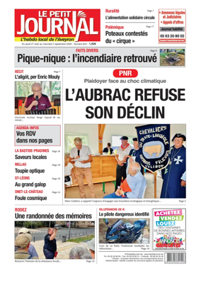 Cover of Le Petit Journal - L'hebdo local de l'Aveyron